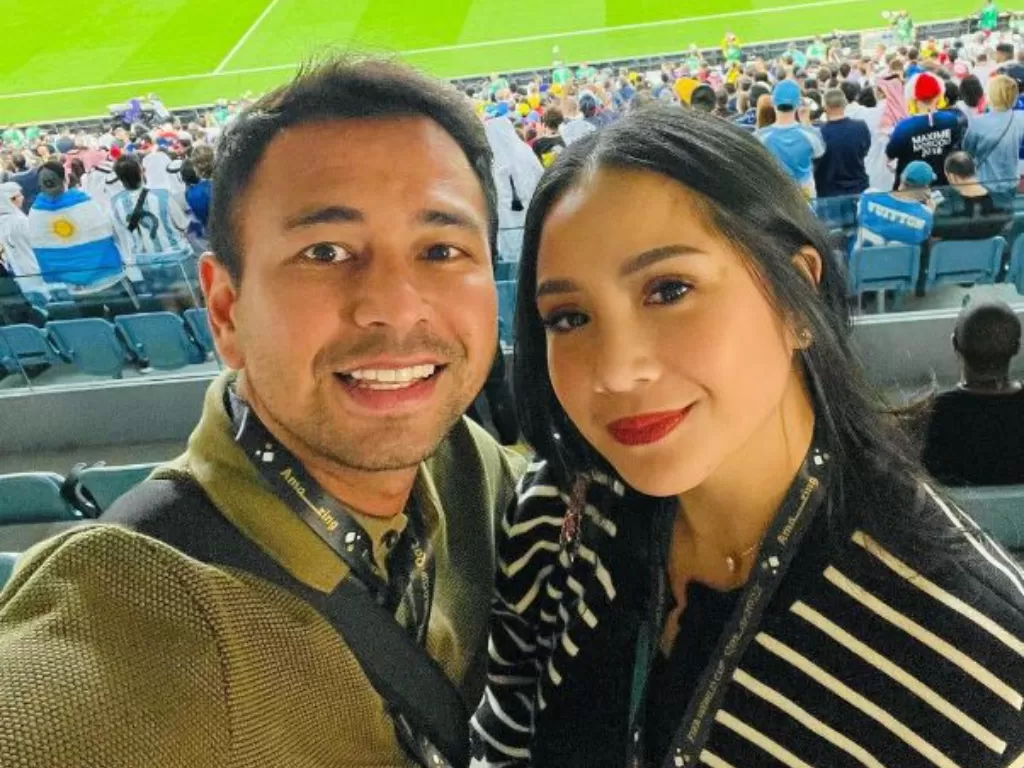 Nagita dan Raffi di Piala Dunia 2022. (Instagram/@raffinagita1717)