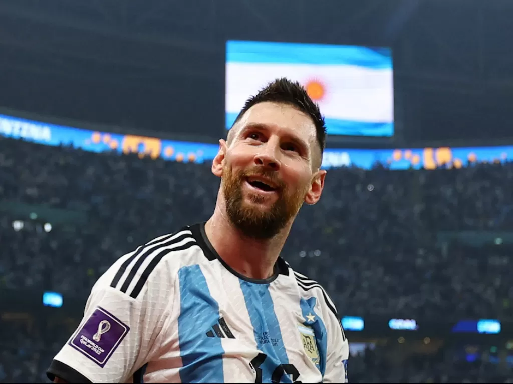 Lionel Messi indikasikan pensiun dari Timnas Argentina setelah gelaran Piala Dunia 2022 (REUTERS/Molly Darlington)