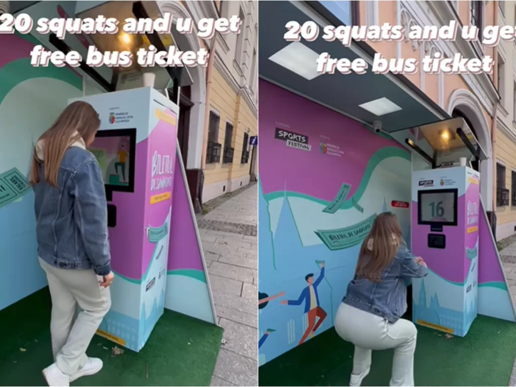 Tiket bus gratis di Rumania. (Instagram/@alinabzholkina)