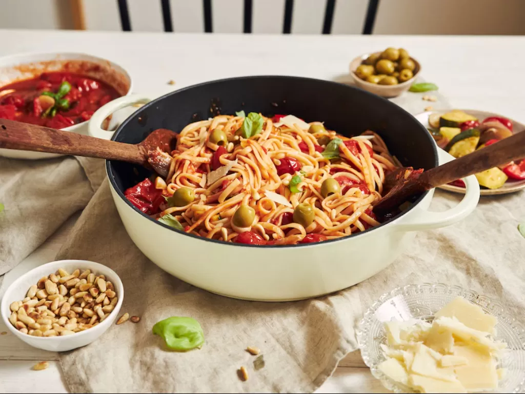 Ilustrasi spaghetti, olahan pasta makanan khas Italia (freepik.com)