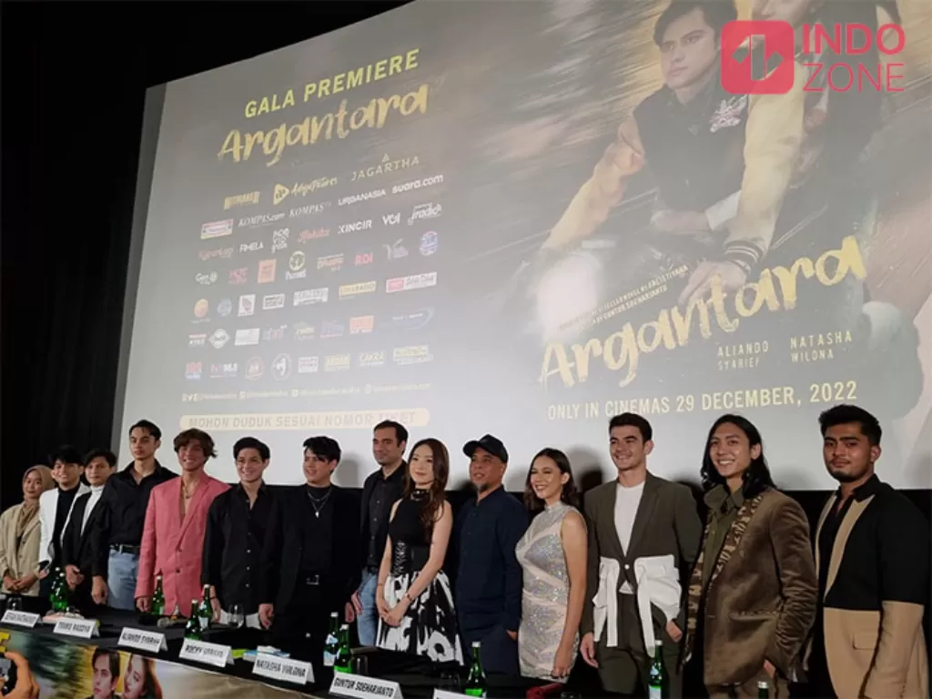 Konferensi Pers Gala Premiere Film Argantara di Plaza Senayan, Sabtu (17/12/2022). (INDOZONE/Arvi Resvanty)