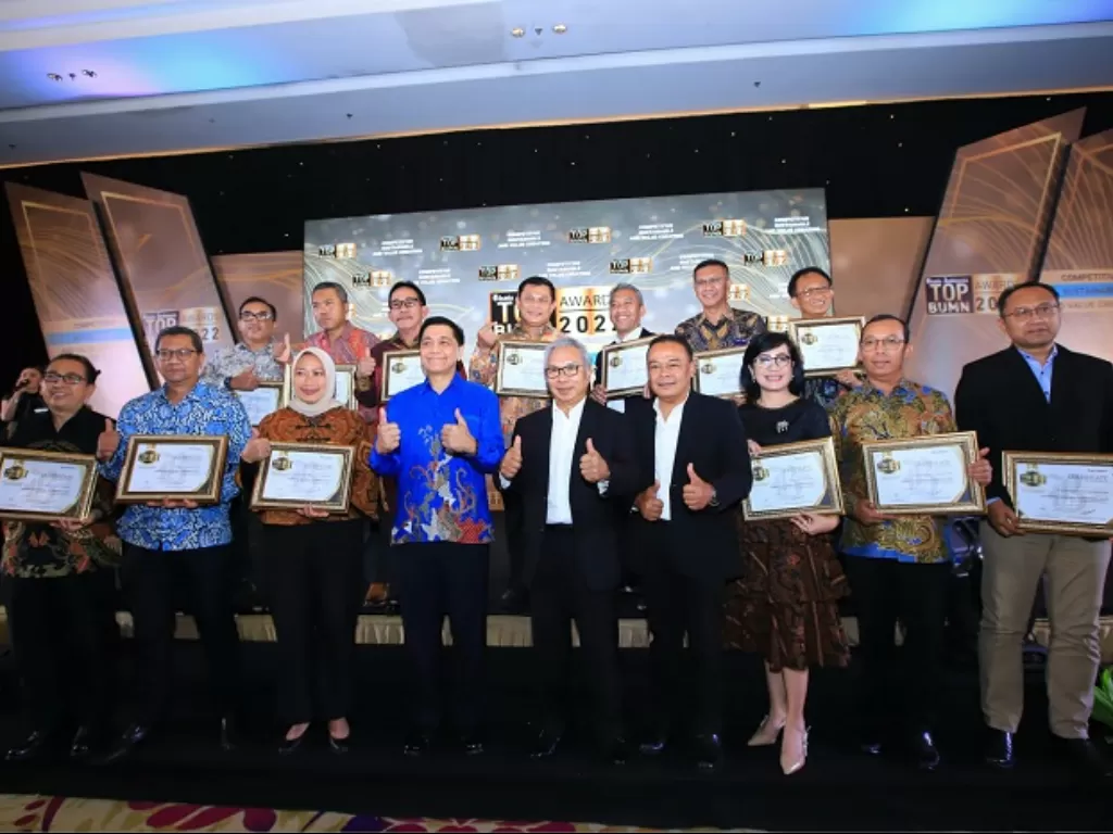 BRI meraih penghargaan Top BUMN Awards 2022 kategori Korporasi. (Dok. Humas BRI)