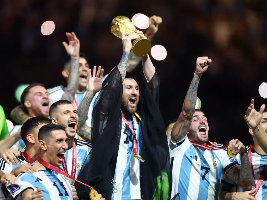 Timnas Argentina juara Piala Dunia 2022 (REUTERS/Hannah Mckay)
