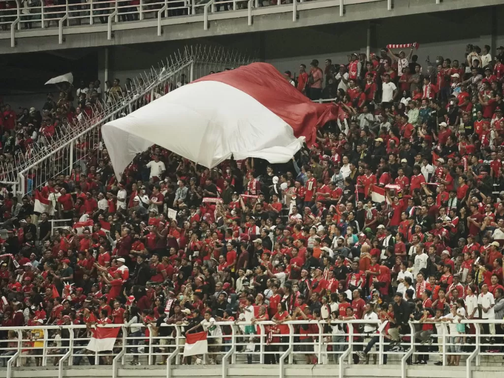 Ilustrasi suporter timnas Indonesia di stadion. (pssi.org)