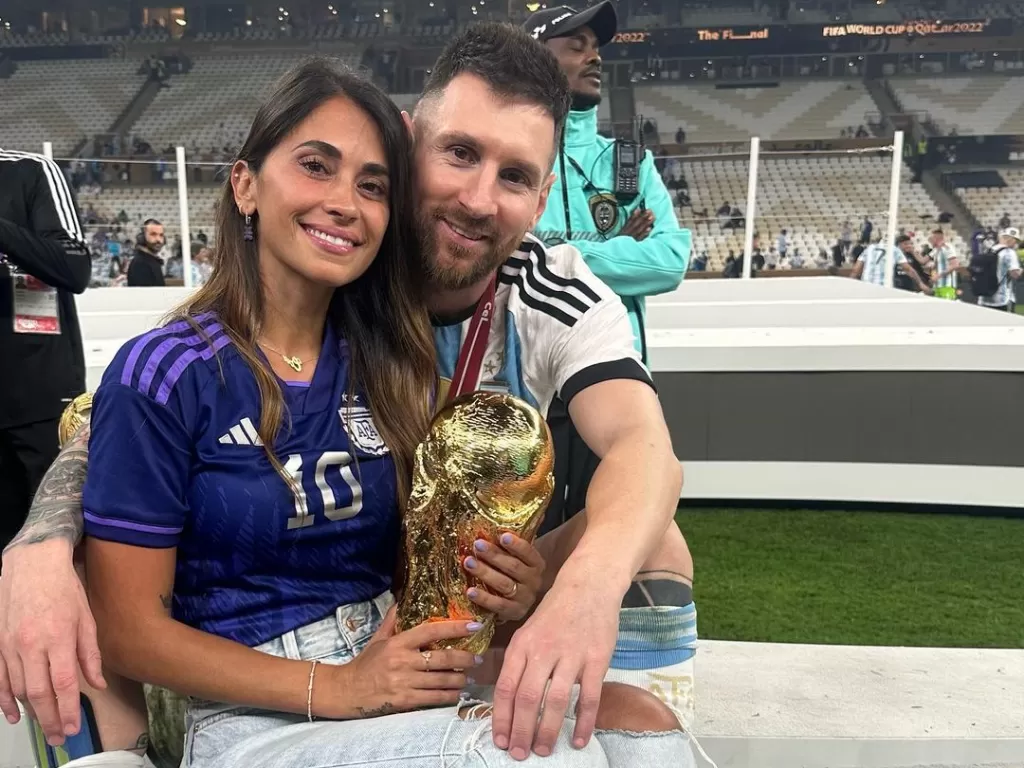 Antonella Roccuzzo dan Messi. (Instagram/@antonellaroccuzzo)