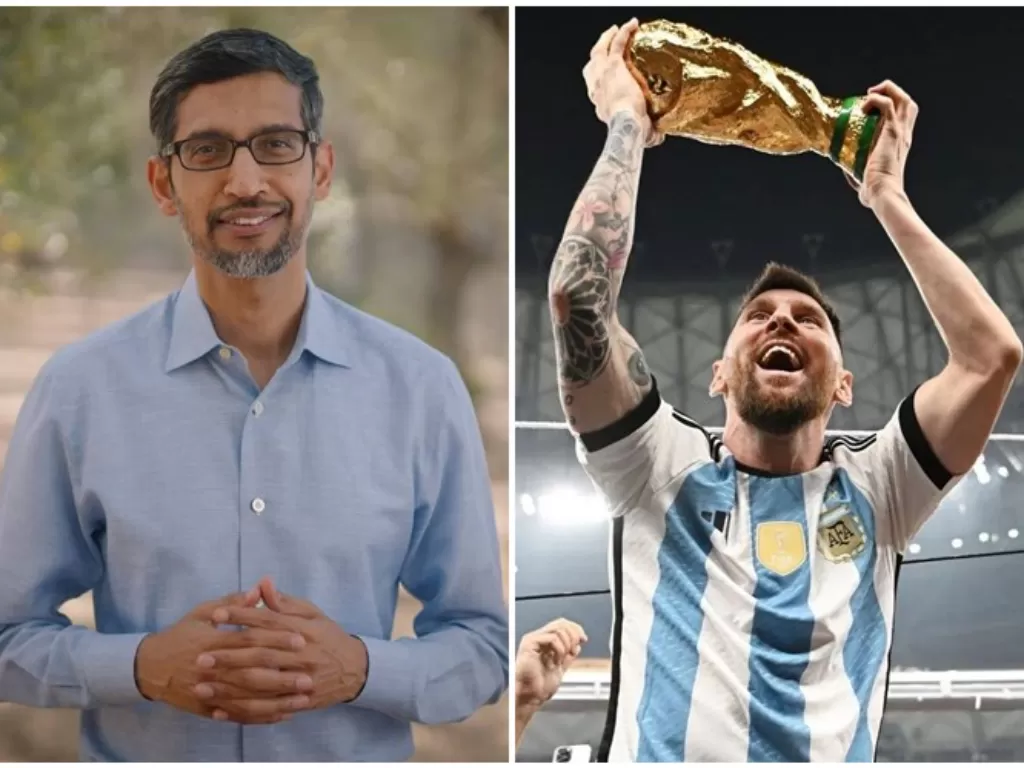 CEO Google, Sundar Pichai (Instagram/sundarpichai) Lionel Messi. (Instagram/@leomessi) 