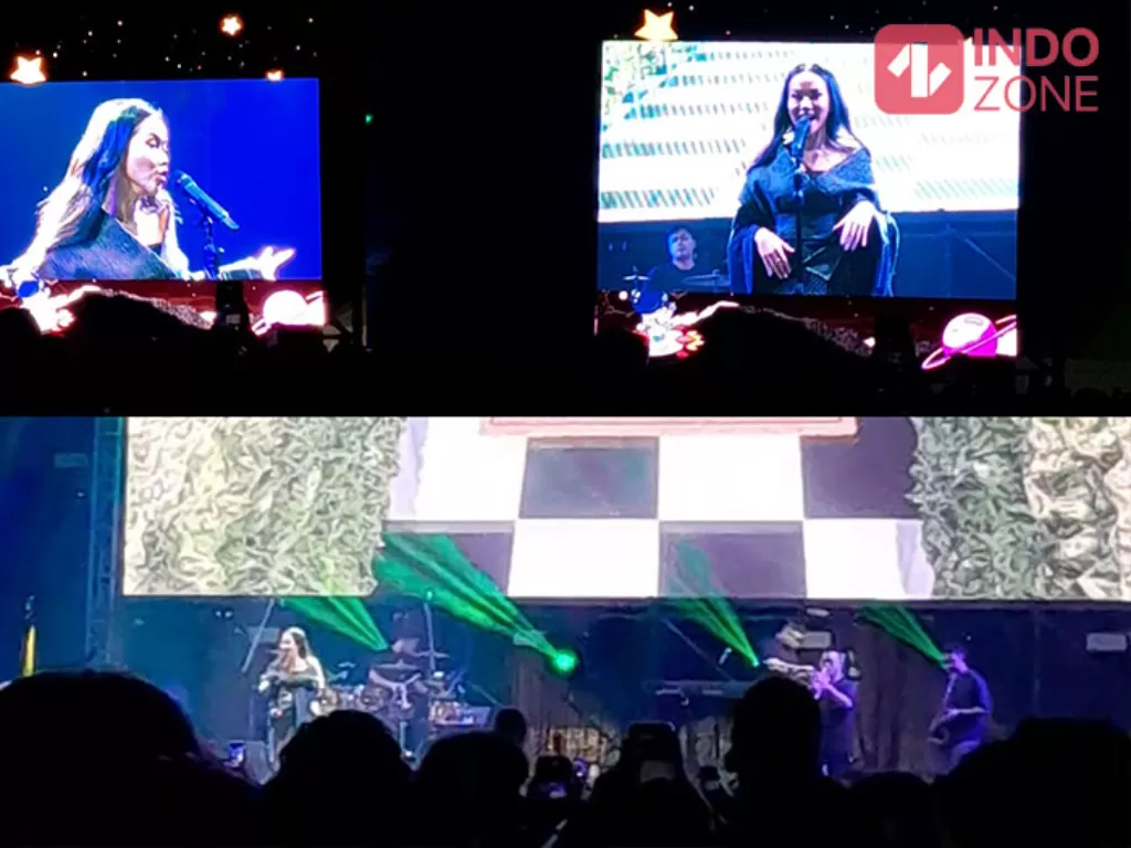 Yura Yunita saat tampil di Kerlap-Kerlip Festival. (INDOZONE/Jihan).