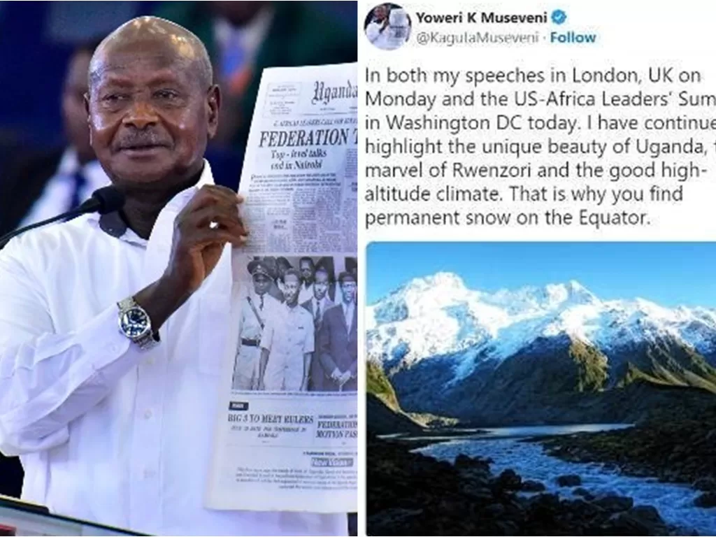 Presiden Uganda promosikan pariwisata pakai foto negara lain. (Twitter/@KagutaMuseveni)
