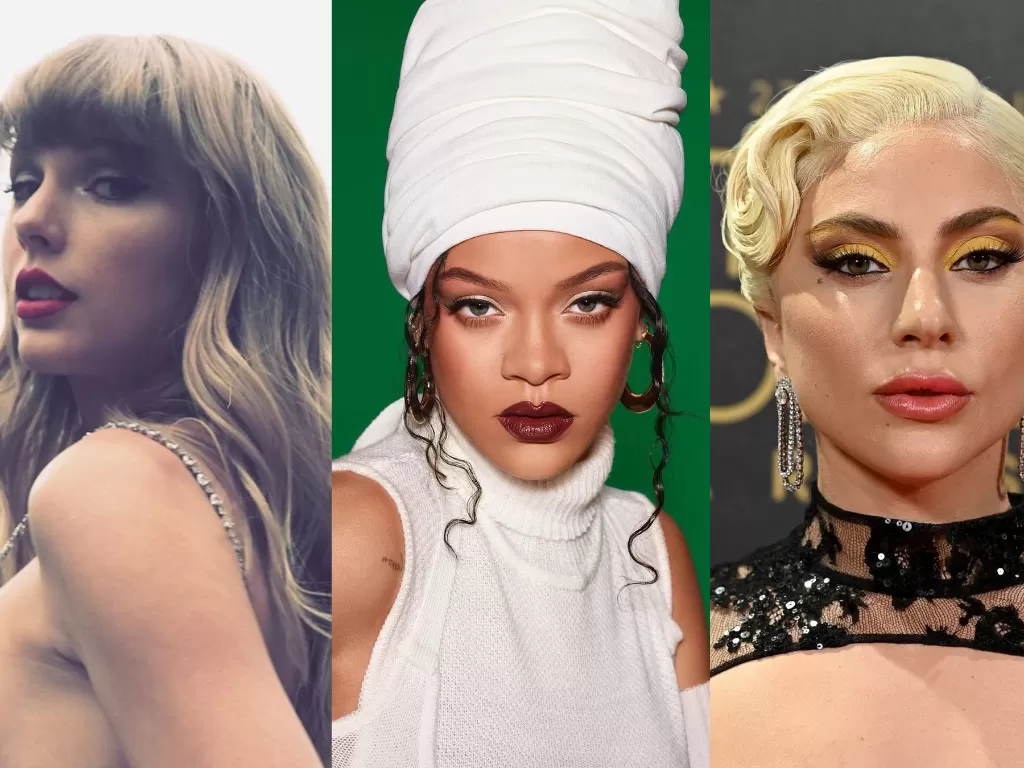 Taylor Swift, Rihanna dan Lady Gaga (Instagram/taylorswift/badgalriri/ladygaga)