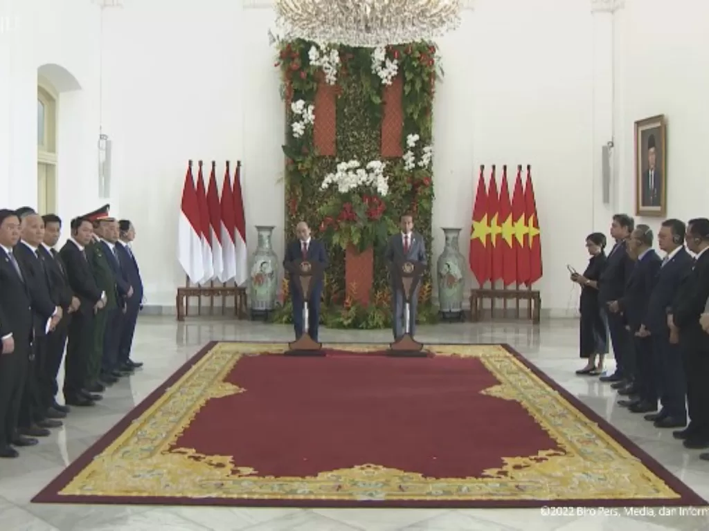 Presiden RI Joko Widodo (Jokowi) dan Presiden Vietnam Nguy?n Xuân Phúc. (Dok Sekretariat Presiden).