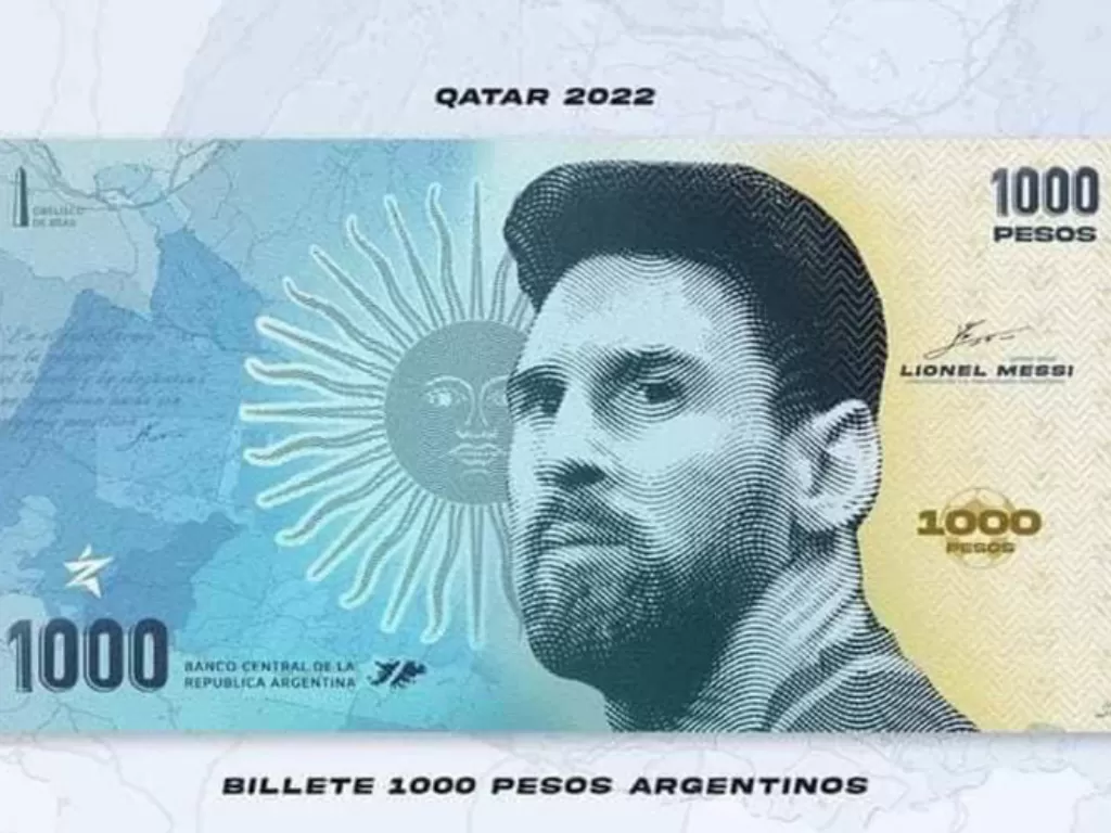 Bank Sentral Argentina pertimbangkan pasang wajah Messi. (Gulf Today).