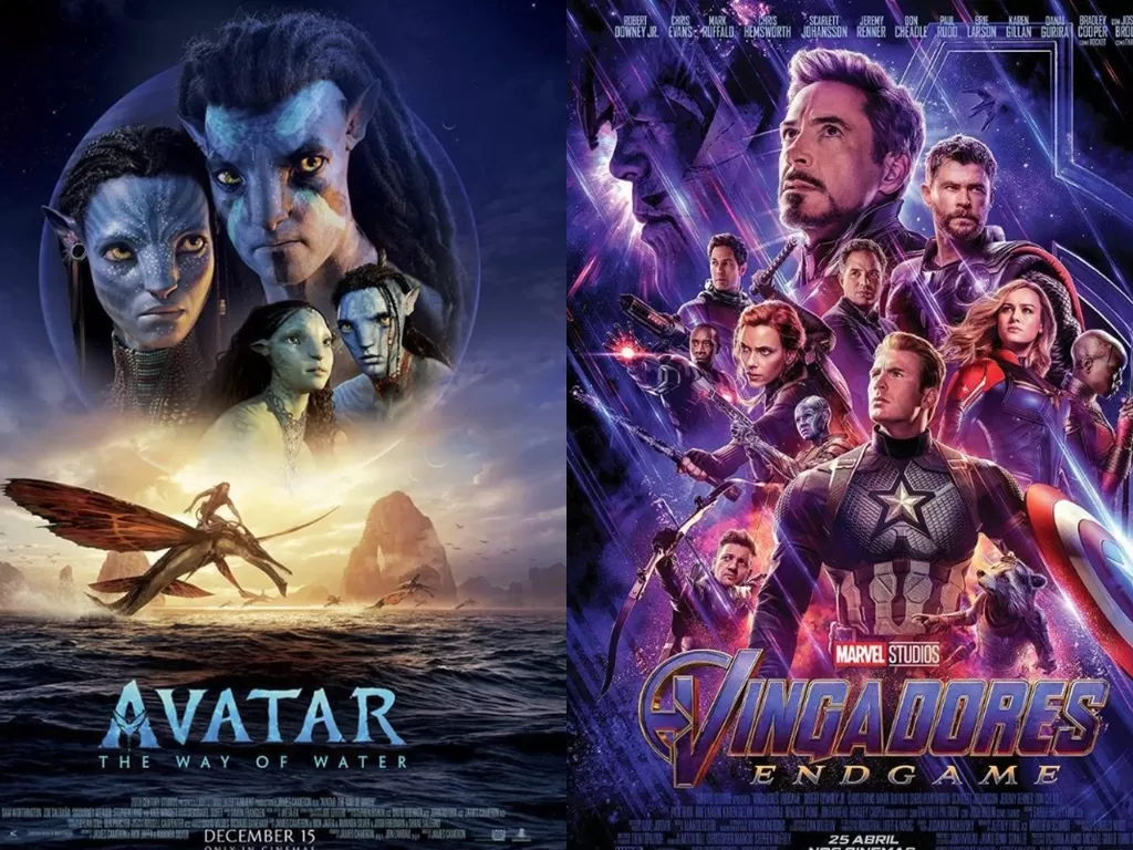 Poster Avatar: The Way of Water dan Avengers: Endgame (IMDb)