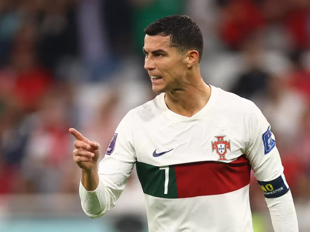 Cristiano Ronaldo mengalami kegagalan di Piala Dunia 2022 (REUTERS/Carl Recine)