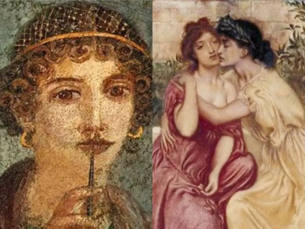 Sosoh Sappho, penyair yang dianggap sebagai biang dari lesbian. (History of Yesterday)