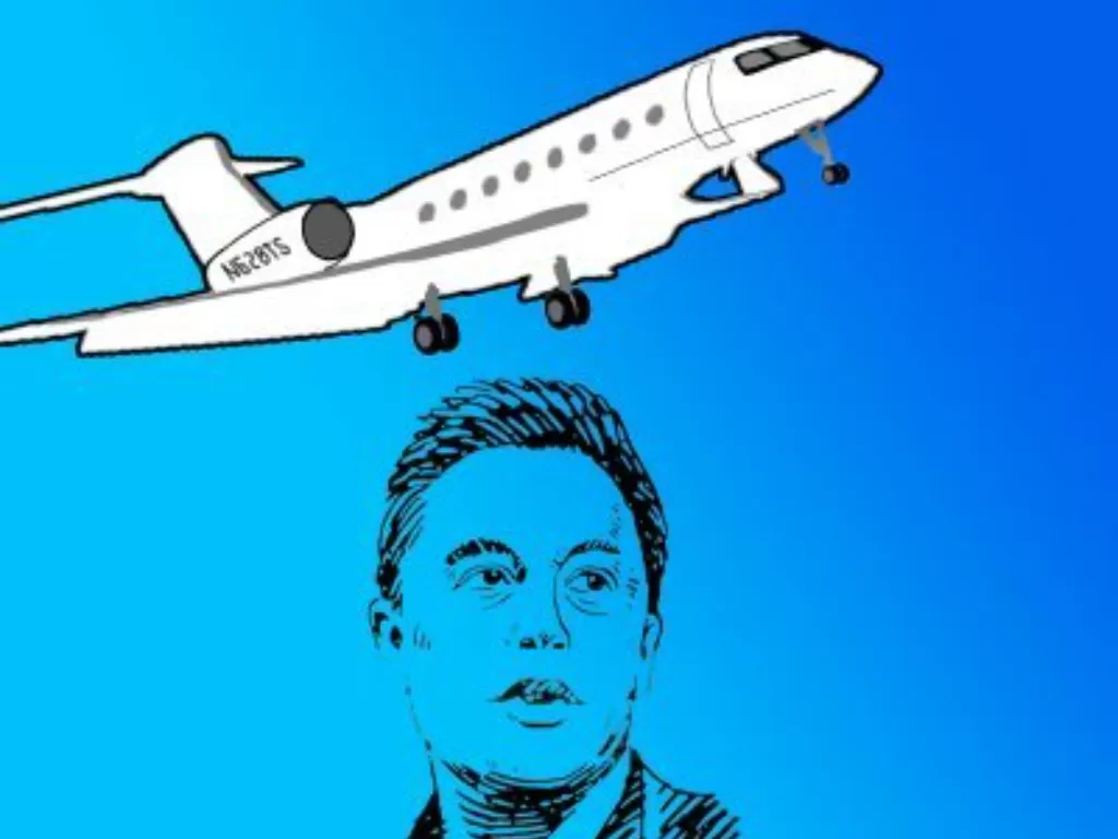 Penguntit pesawat jet pribadi Elon Musk kembali beraksi. (Twitter/@ElonJetNextDay)
