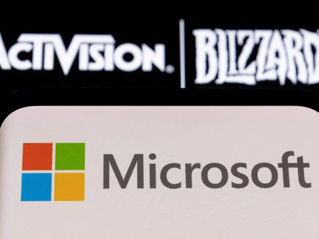 Microsoft X Activision Blizzard. (REUTERS/Dado Ruvic)