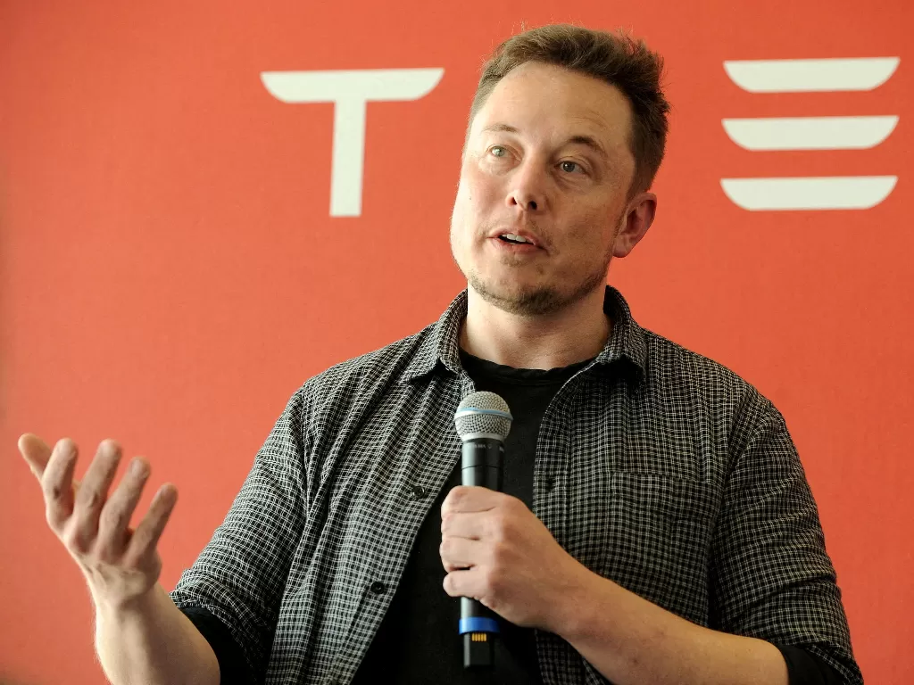 Ilustrasi Tesla Elon Musk. (REUTERS/James Glover II)