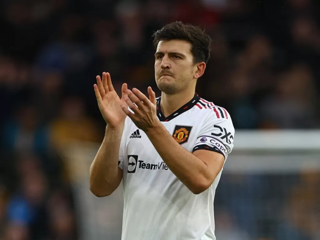 Kapten Manchester United, Harry Maguire. (REUTERS/Molly Darlington)