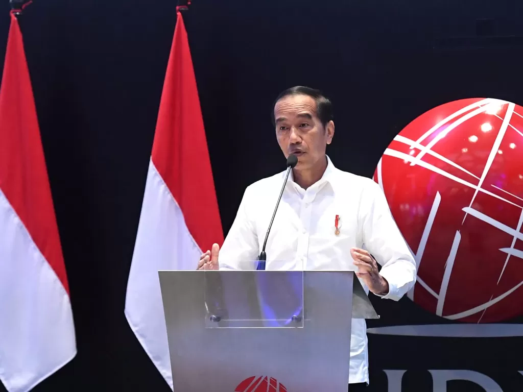 Presiden Joko Widodo Bursa Efek Indonesia. (Dok. BPMI Setpres/Kris)