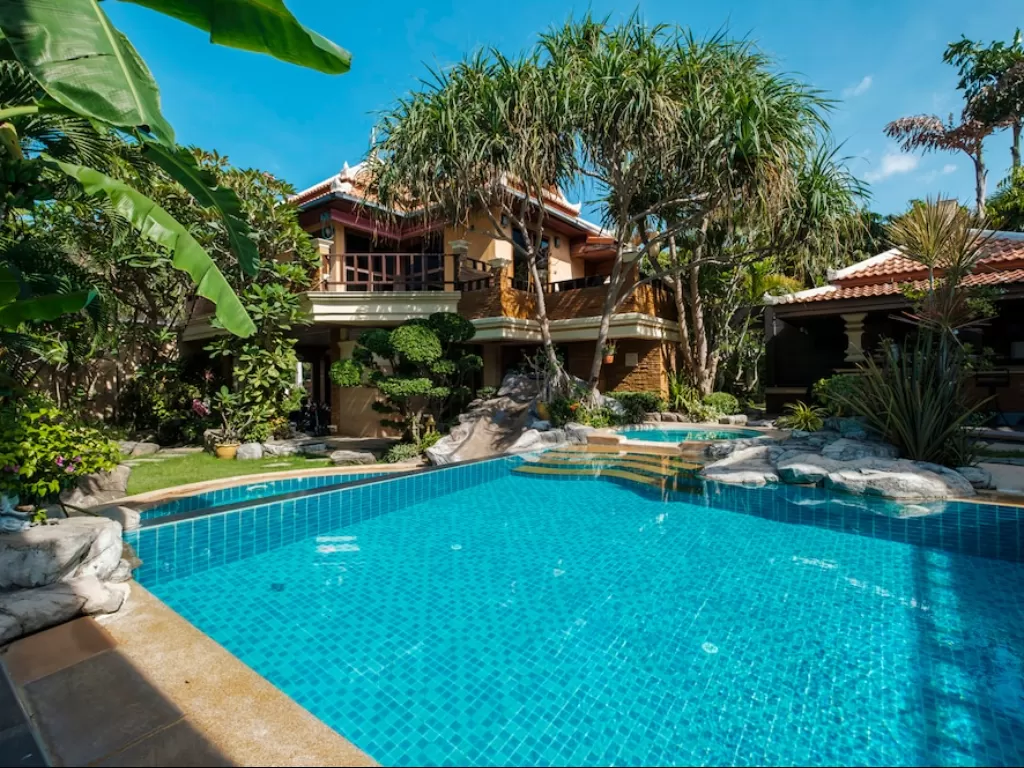 Ilustrasi villa di Bali (freepik.com)