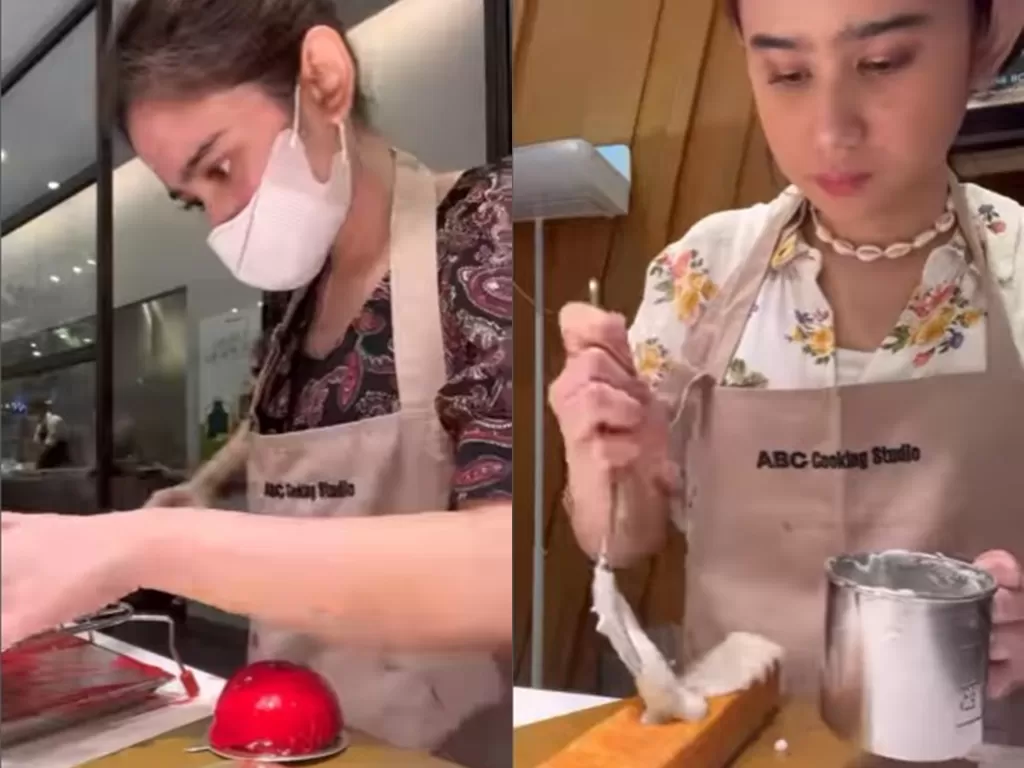 Tissa Biani belajar baking (Instagram/tissabiani)