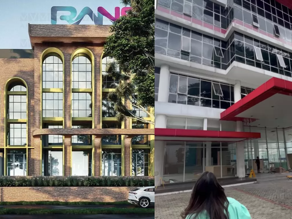 Desain tampak depan kantor baru Rans Entertainment milik Raffi Ahmad. (Instagram/raffiahmad1717)