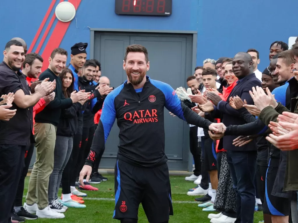 Lionel Messi disambut PSG (Instagram/@PSG_inside)