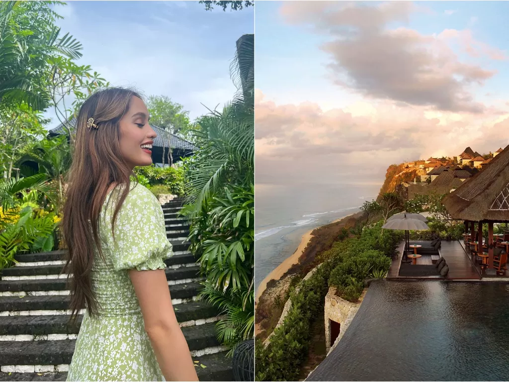 Harga resort mewah yang disewa Cinta Laura di Bali. (Instagram/@claurakiehl/@bulgariresortbali)