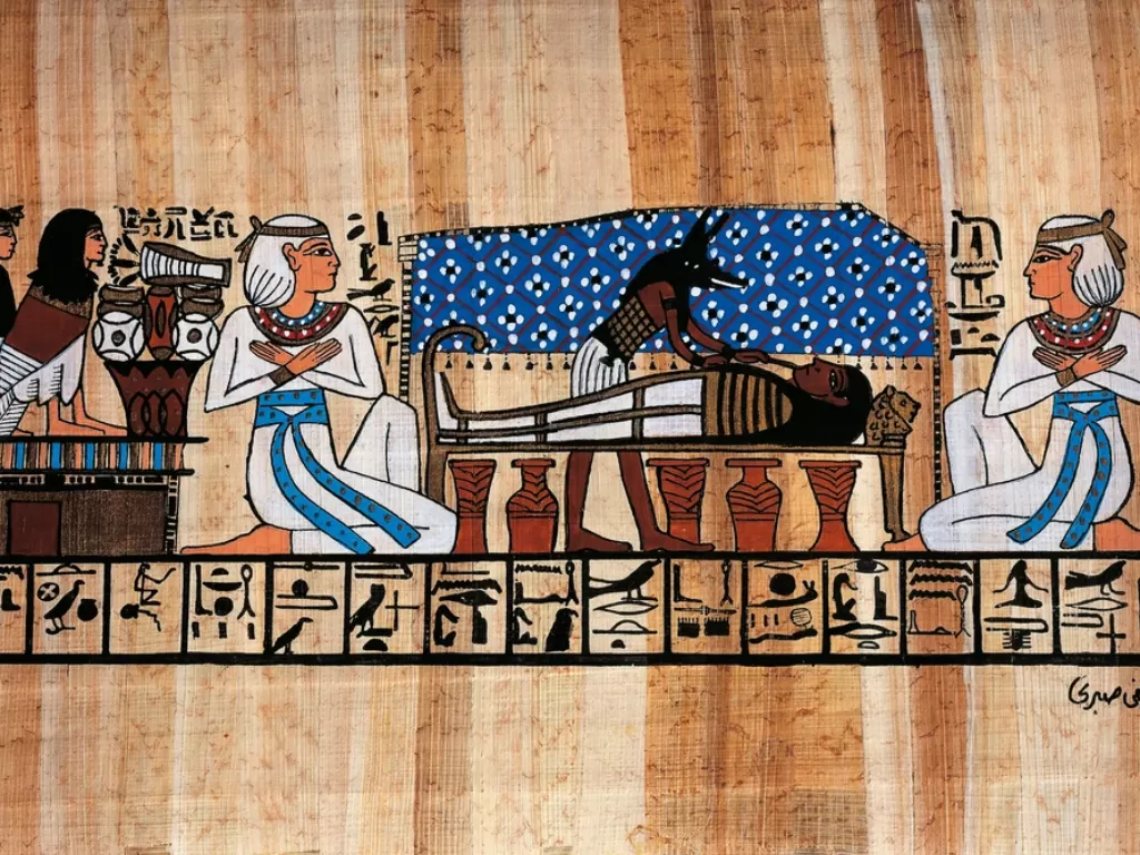 Ilustrasi pengbatan gangguan jiwa ala penyihir zaman Mesir kuno. (Historyextra)