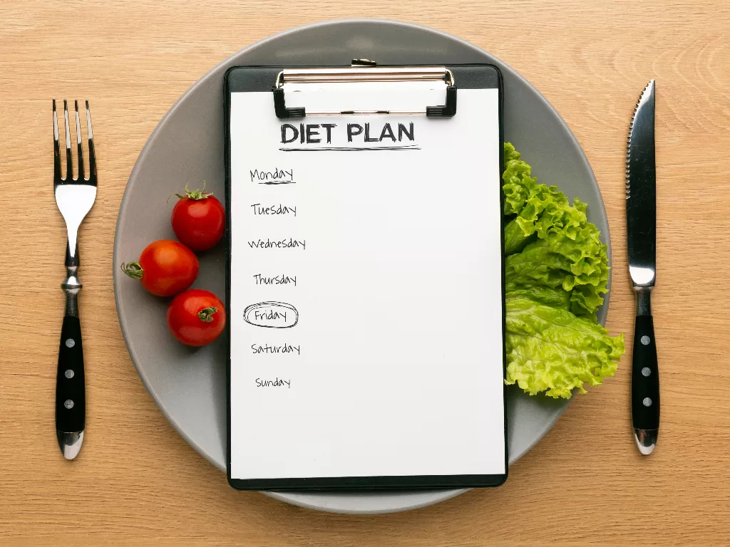 Ilustrasi diet plan. (FREEPIK)