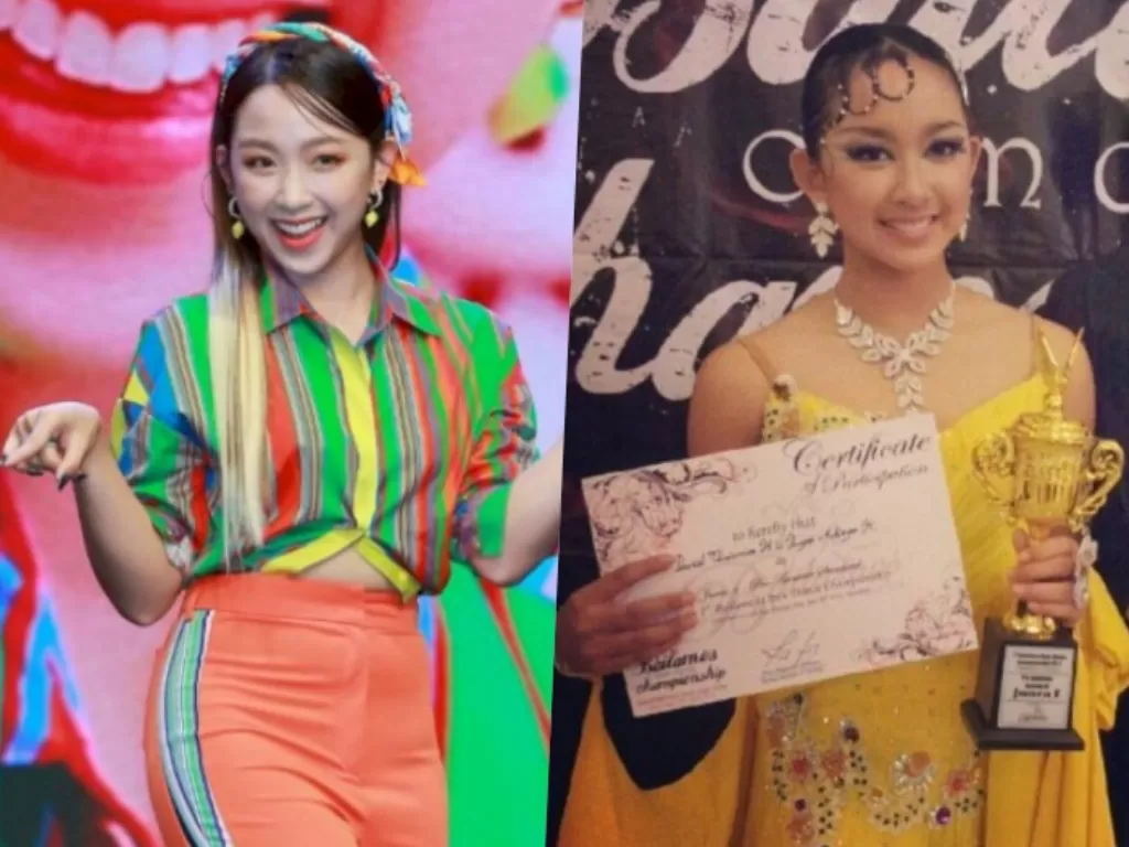 Dita Karang Secret number pernah mengikuti lomba dancesport seperti yang dilakukan murid SMPN 1 Ciawi. (Instagram/dita.karang, Twitter/holabuna).