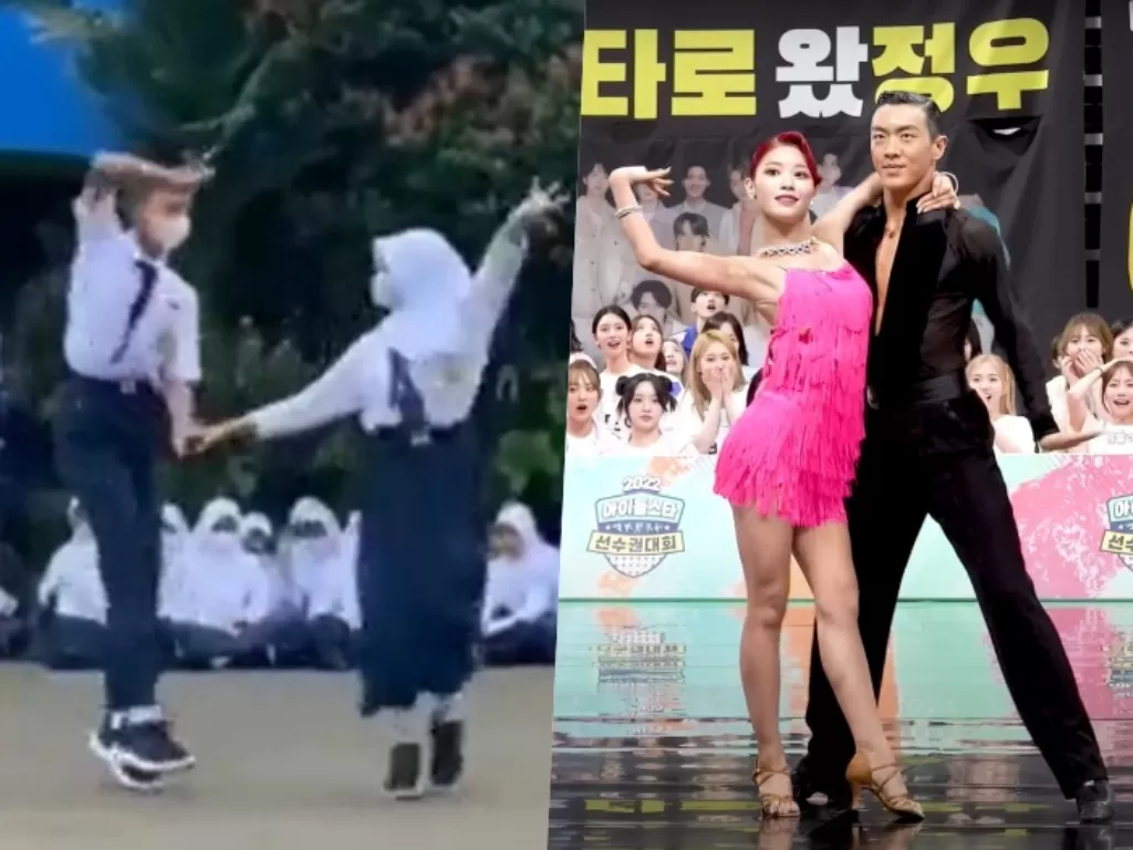 Dance sport dari SMPN 1 Ciawi pernah dilombakan para idok Kpop. (Twitter/paramecwara, Youtube/MBCKpop).