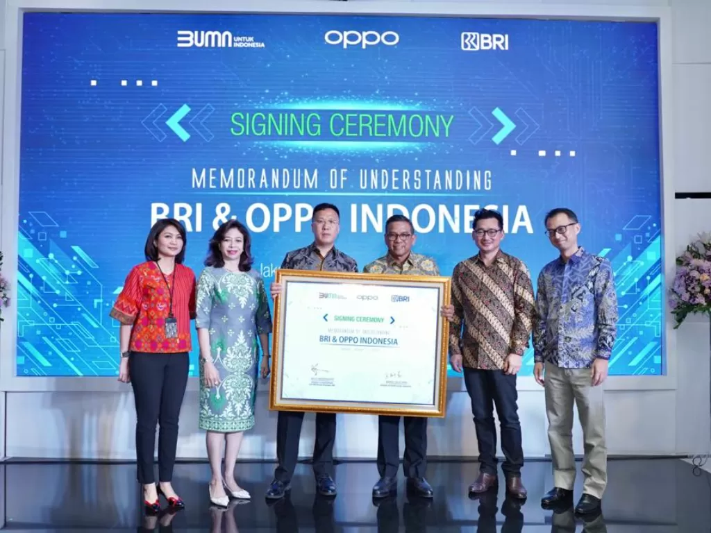 BRI MoU dengan Oppo Indonesia. (Dok. Oppo)