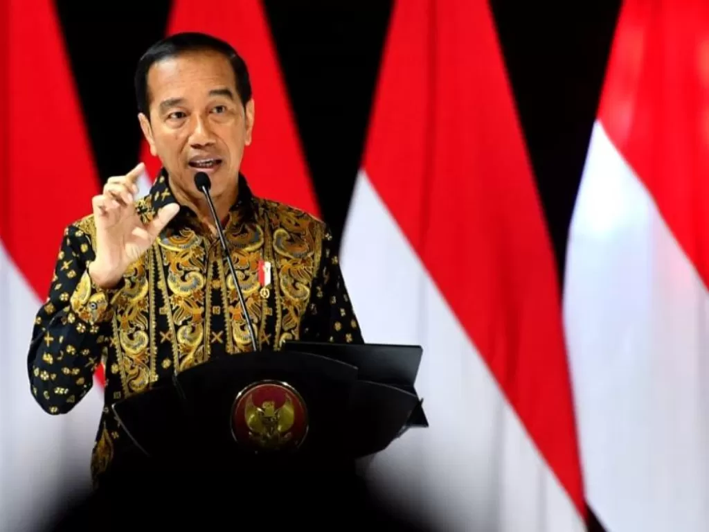 Presiden Joko Widodo memberikan arahan kepada kepala daerah untuk tahun 2023. (BPMI/Setpres Rusman)