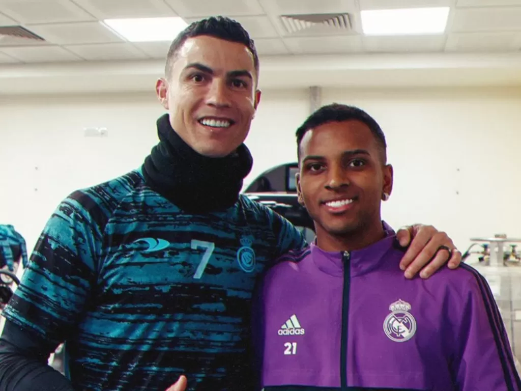 Cristiano Ronaldo dan Rodrygo Goes (Twitter/@realmadrid)