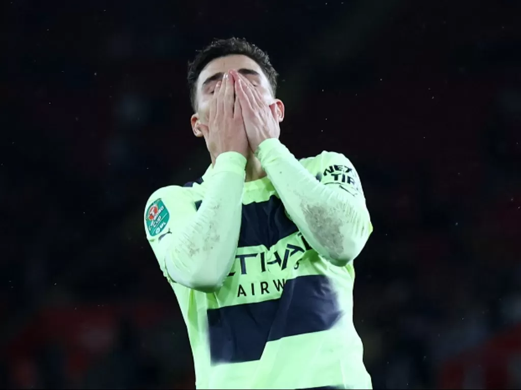 Penyerang Manchester City, Julian Alvarez (REUTERS/Molly Darlington)