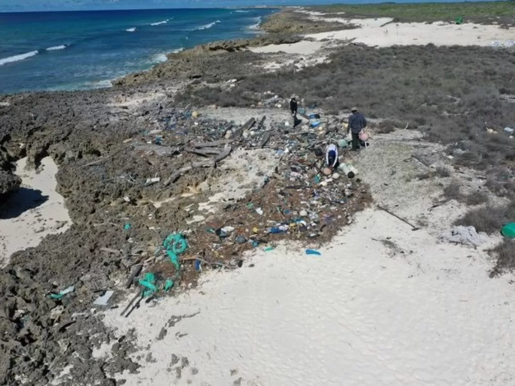 Gunungan sampah di wilayah Afrika Timur. (Seychelles Islands Foundation (SIF))