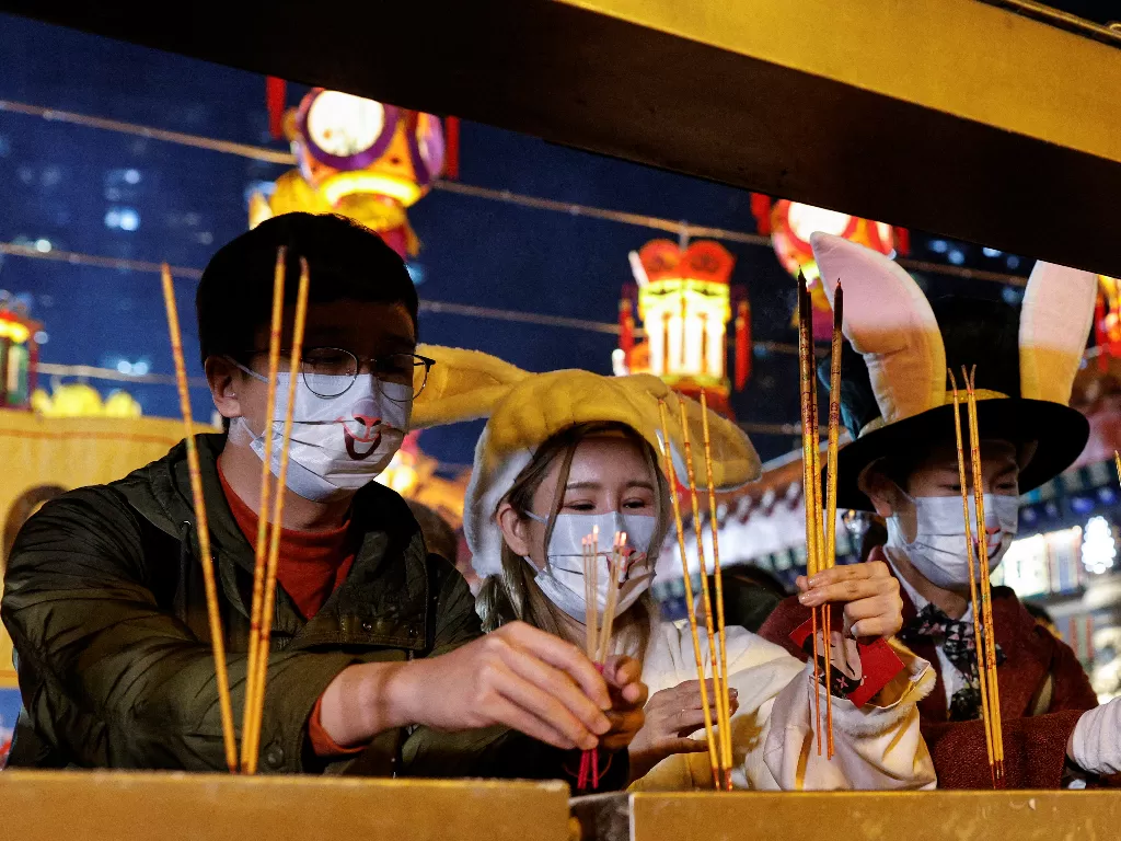 Perayaan Tahun Baru Imlek di China. (REUTERS/Tyrone Siu)