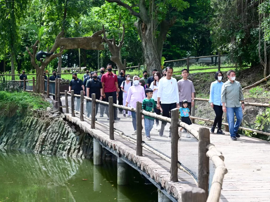 Presiden Joko Widodo mengunjungi kawasan wisata Solo Safari, Kota Surakarta (Foto: BPMI Setpres/Muchlis Jr)