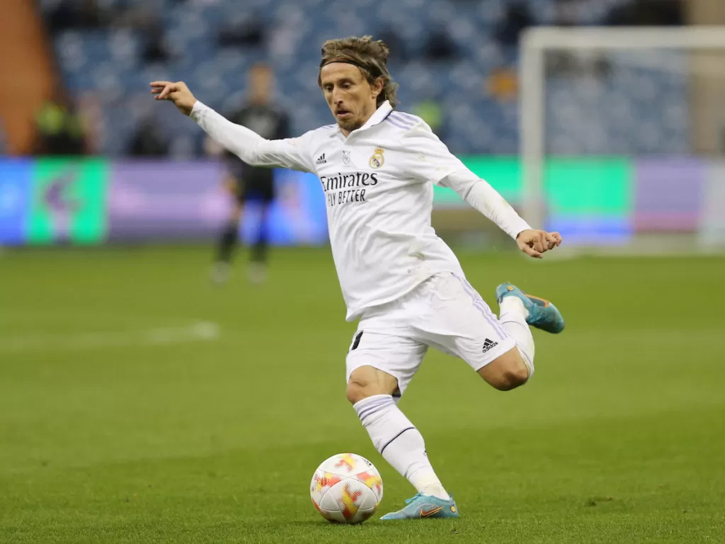 Gelandang Real Madrid, Luka Modric (REUTERS/Ahmed Yosri)