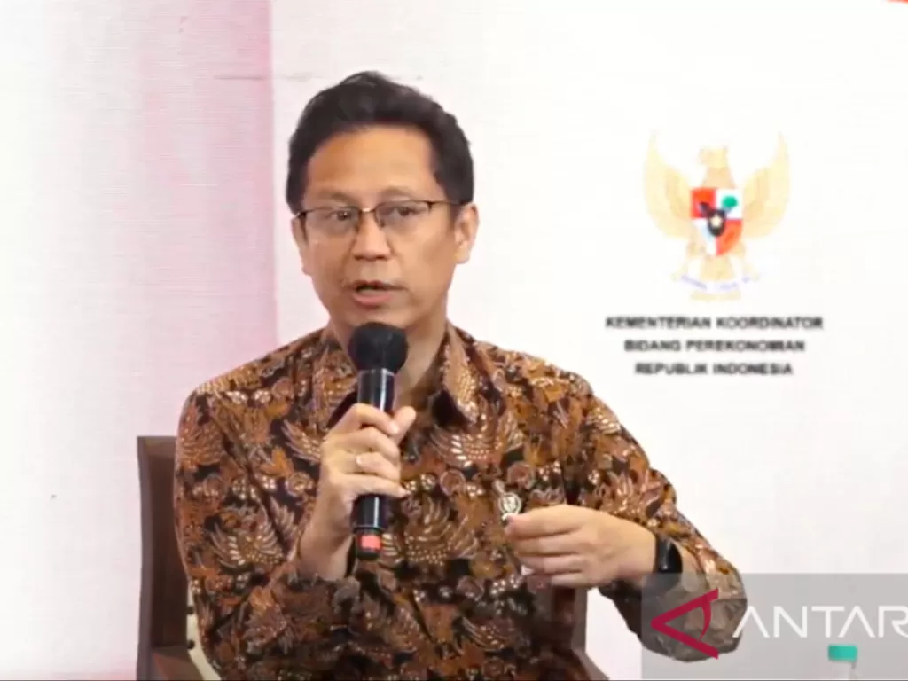 Tangkap layar Menkes Budi Gunadi Sadikin dalam Rapat Koordinasi Nasional Penanganan COVID-19 dan Pemulihan Ekonomi Nasional (PC PEN) di Jakarta, Kamis (26/1/2023). (ANTARA/Indra Arief)