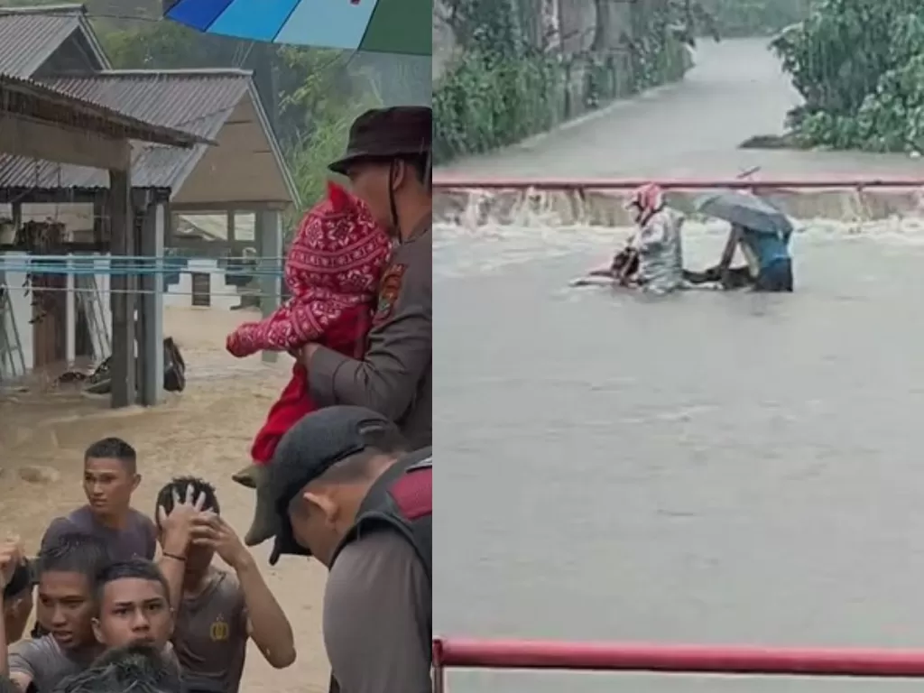 Banjir menerjang  Kota Mando. (Z Creators/Ariel Azhar)