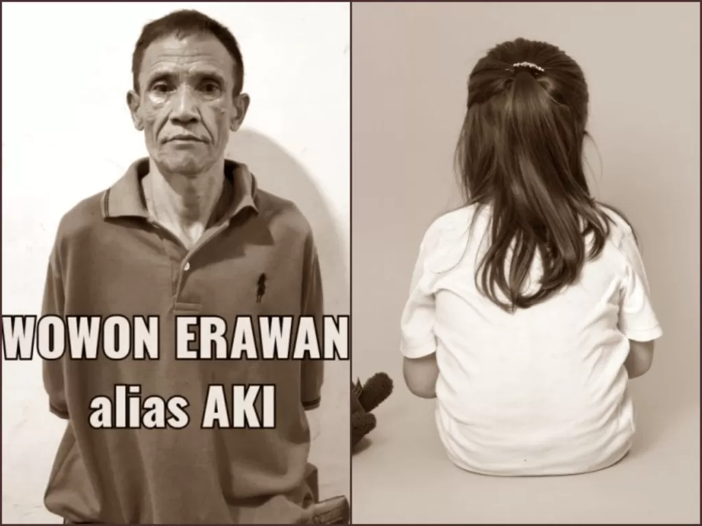 Wowon Erawan dan ilustrasi anak usia 5 tahun. (Dok. Direktorat Reserse Kriminal Umum Polda Metro Jaya, Freepik)