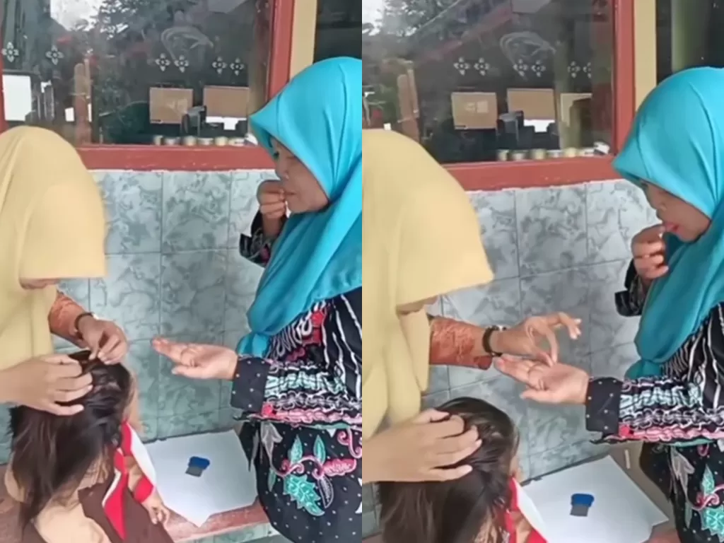 Viral guru makan kutu rambut. (Instagram/@video_medsos)