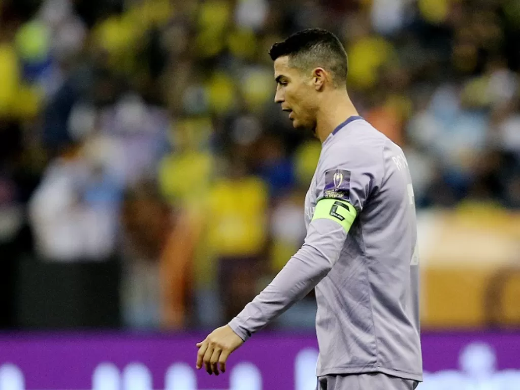 Cristiano Ronaldo masih kesulitan menunjukkan kemampuannya bersama Al Nassr. (REUTERS/Ahmed Yosri)