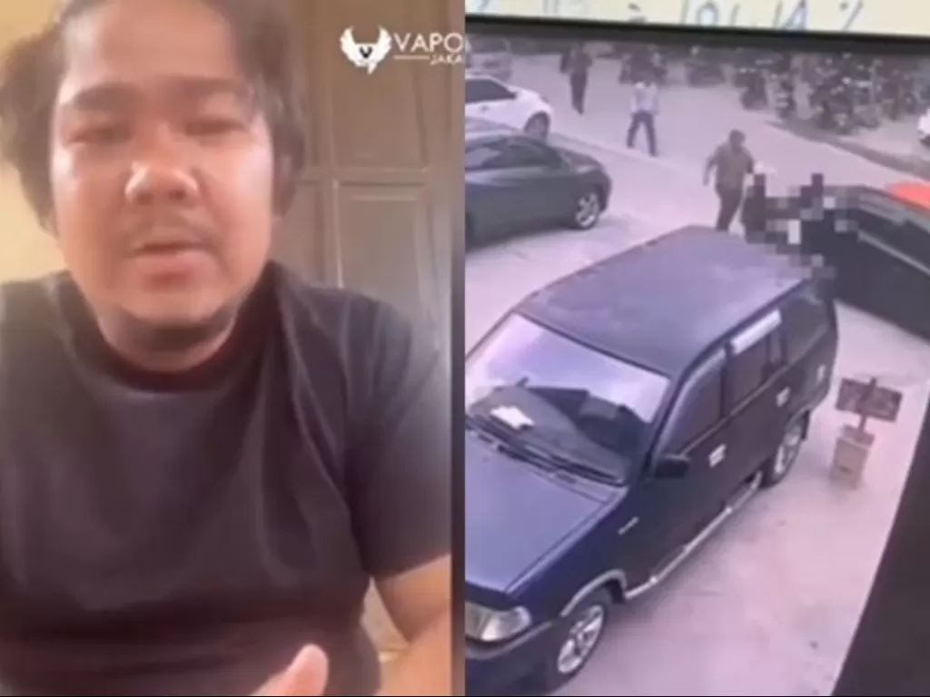 Klarifikasi pelaku penganiayaan anak anggota DPRD kepada juru parkir. (Instagram/@tante.rempong.official)