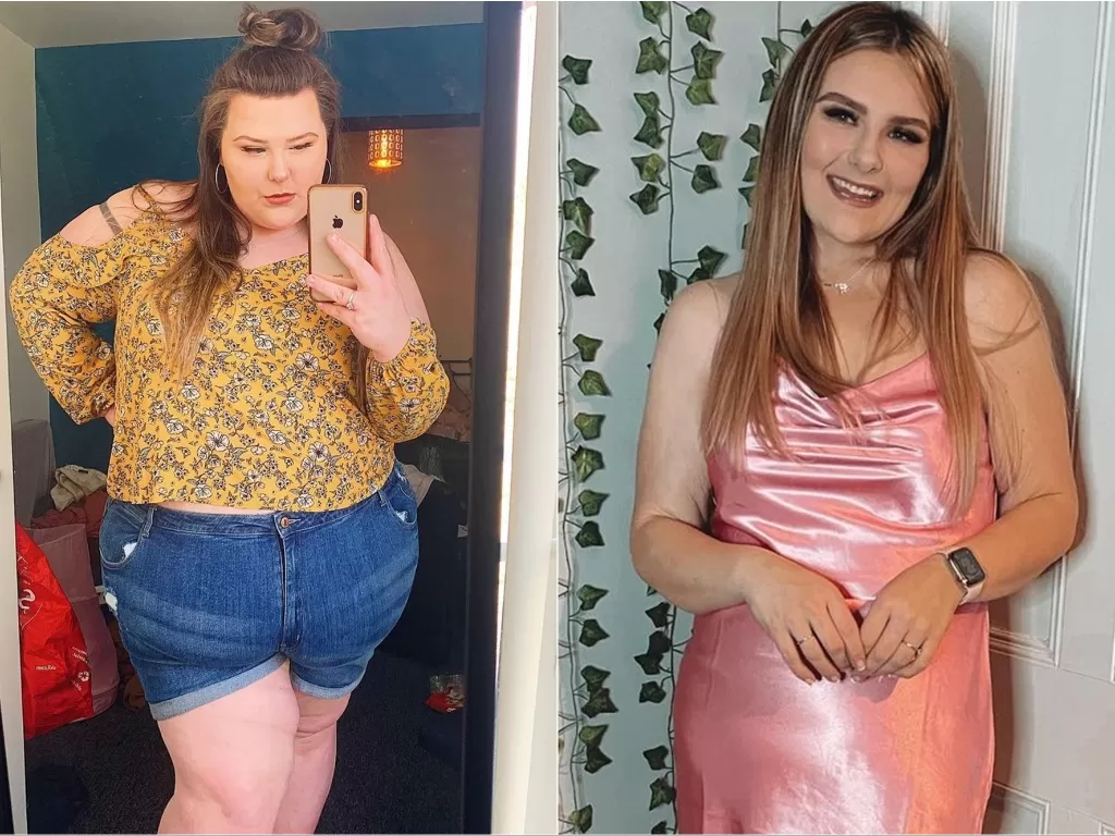 Transformasi wanita berhasil diet (Instagram/jadeslildiscovery)