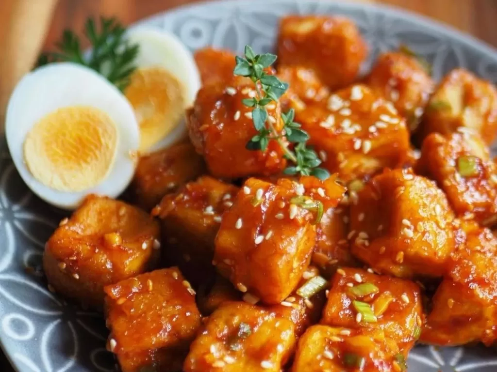 Camilan tofu ala Korea. (Instagram/@ancilladhian)