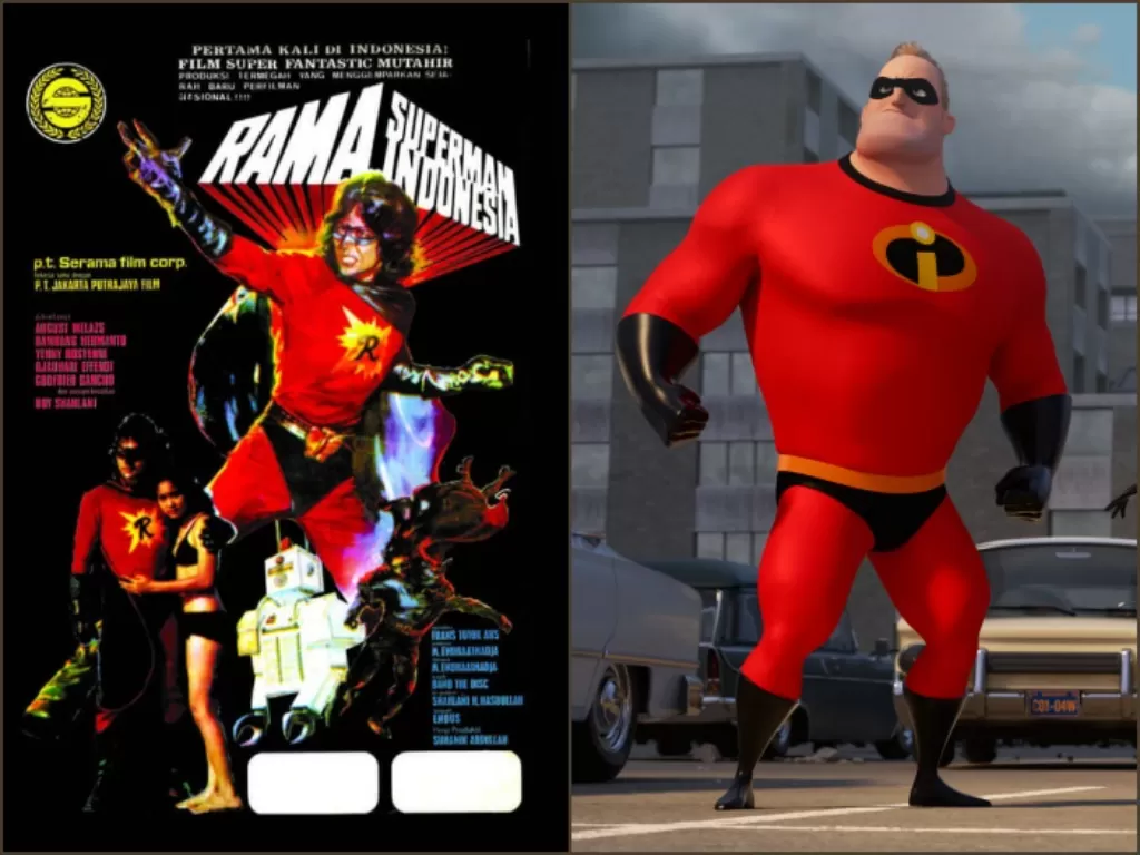 Film jadul Rama, Superman Indonesia dan Incredibles. (istimewa, IMDB).