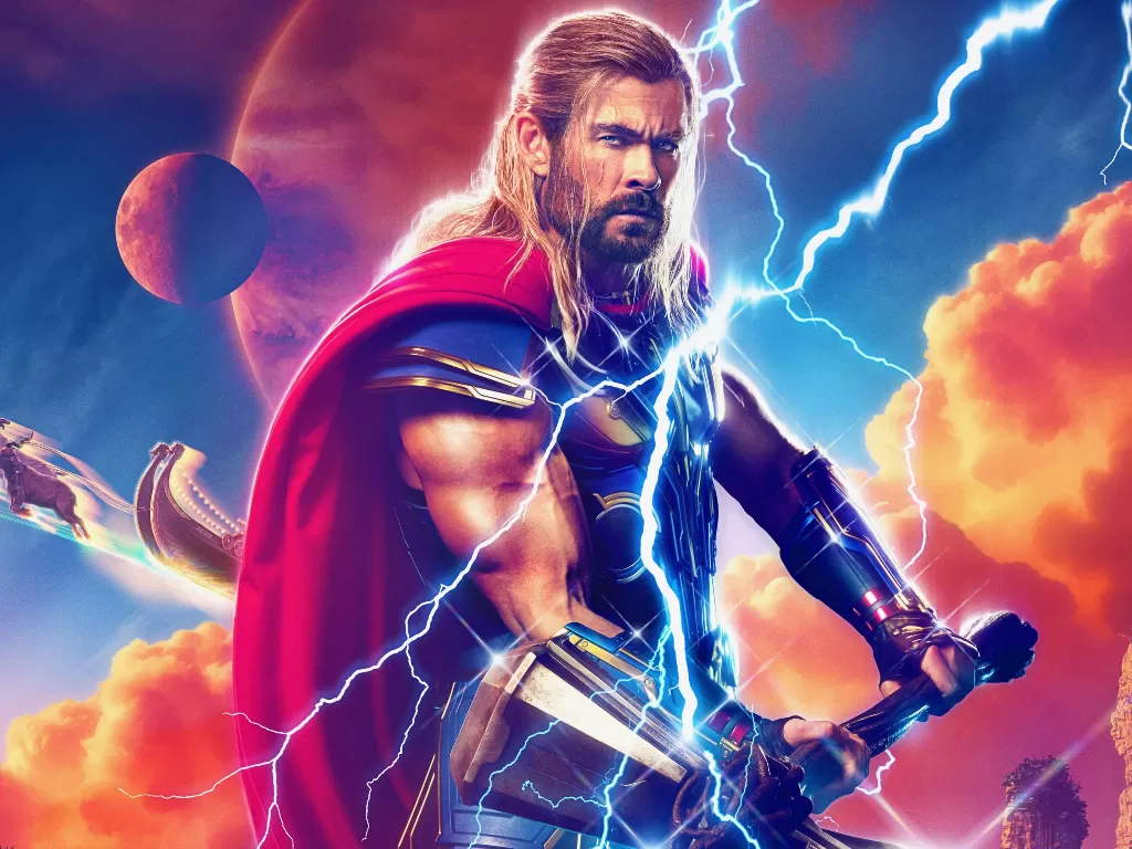 Chris Hemsworth di film Thor: Love and Thunder. (Imdb)